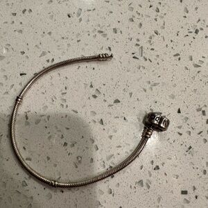 Pandora bracelet, sterling silver used